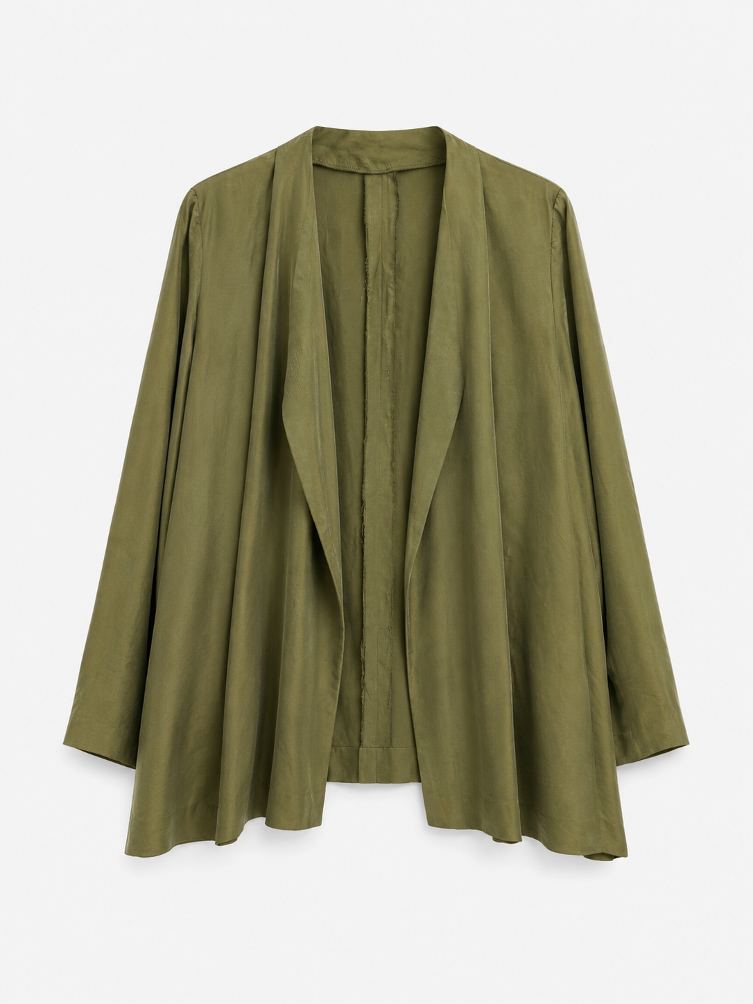 Vintage Olive Silk Kimono