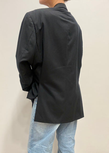 Vintage Burberry Double-Breasted Blazer met Gouden Knopen