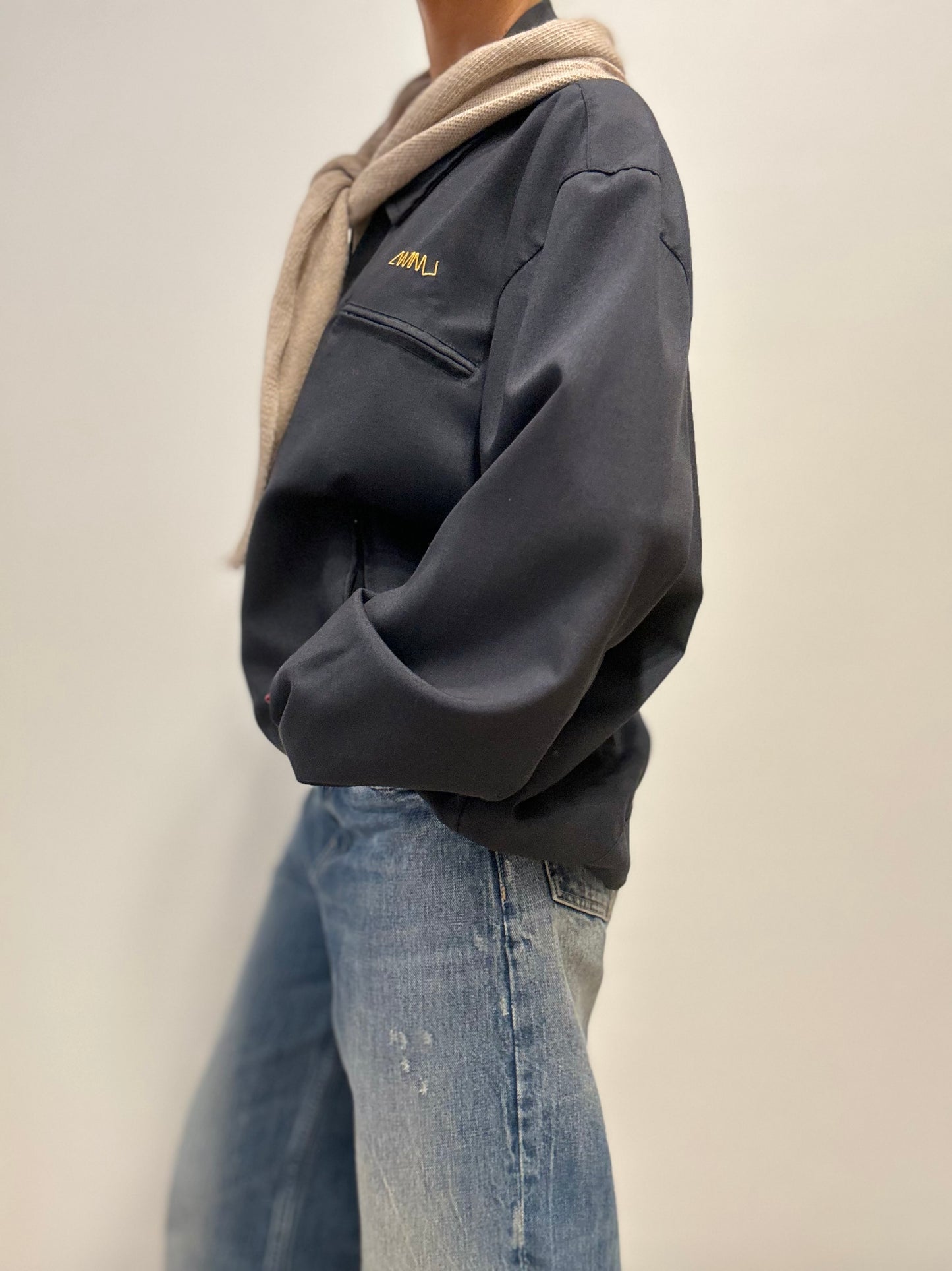 AMMI Zwarte Bomberjas met Gele Logodetail