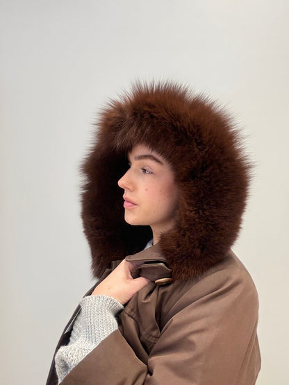 Marturano Italiaanse Parka met Bontvoering