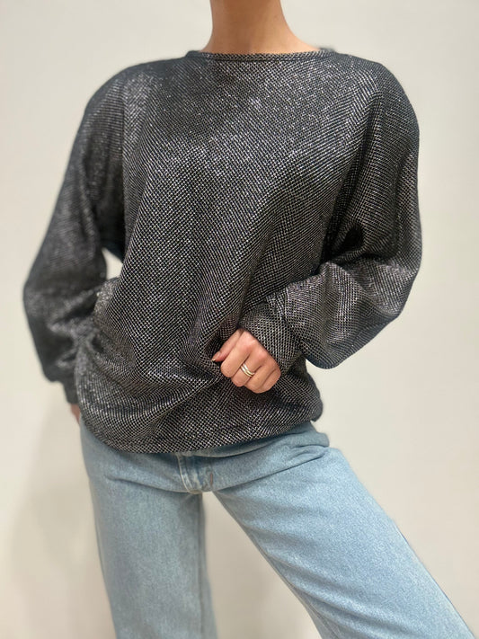 Metallic zilveren top