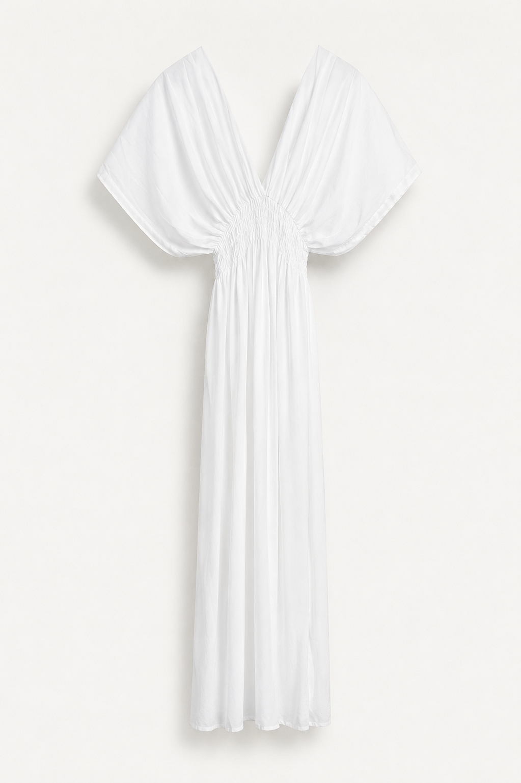 Handgemaakte Witte Maxi Jurk